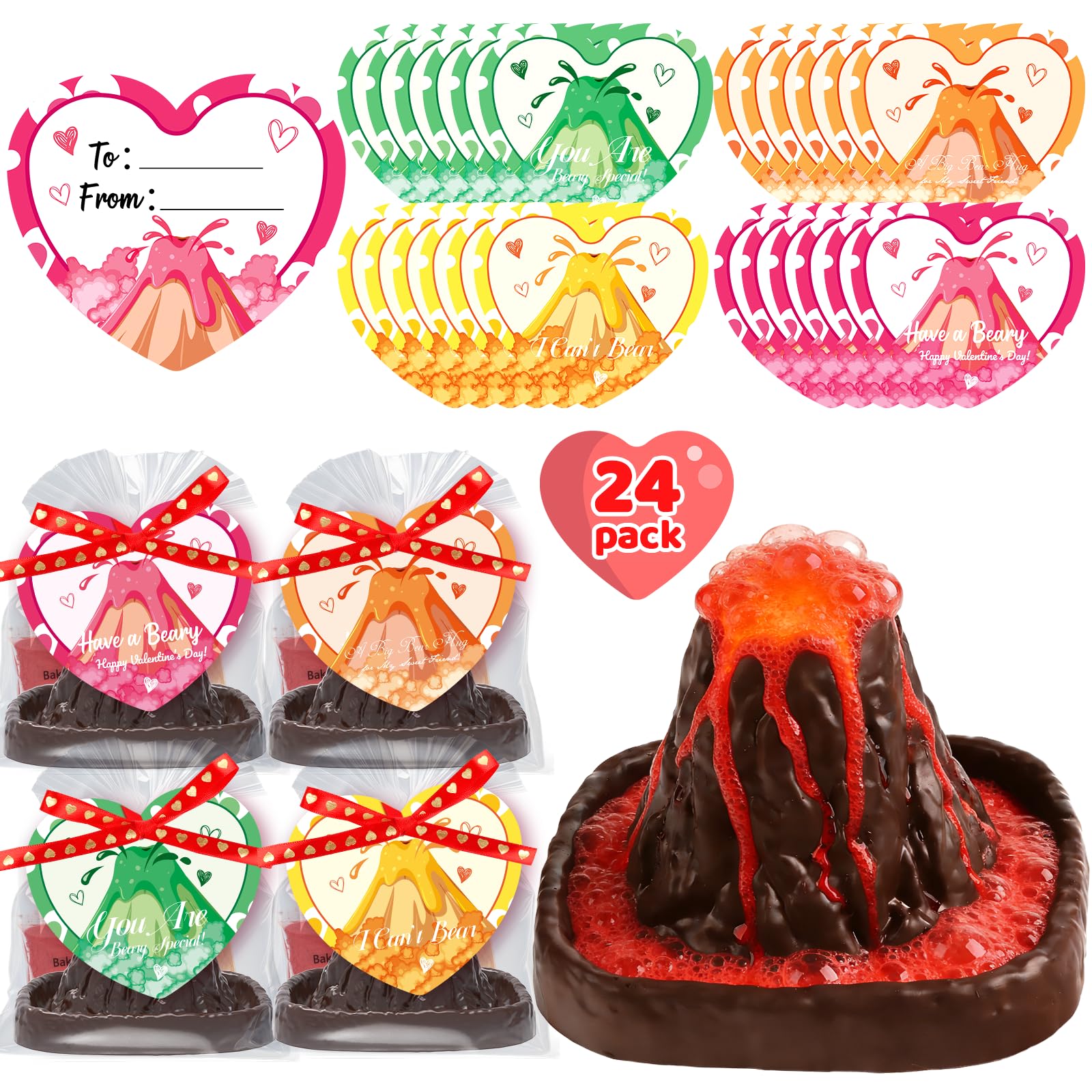 【リバイズド 3ED】Volcanic  英語版 4枚セット Amazon.com: Valentines Day Large Volcano Science Kit - 24 Pack